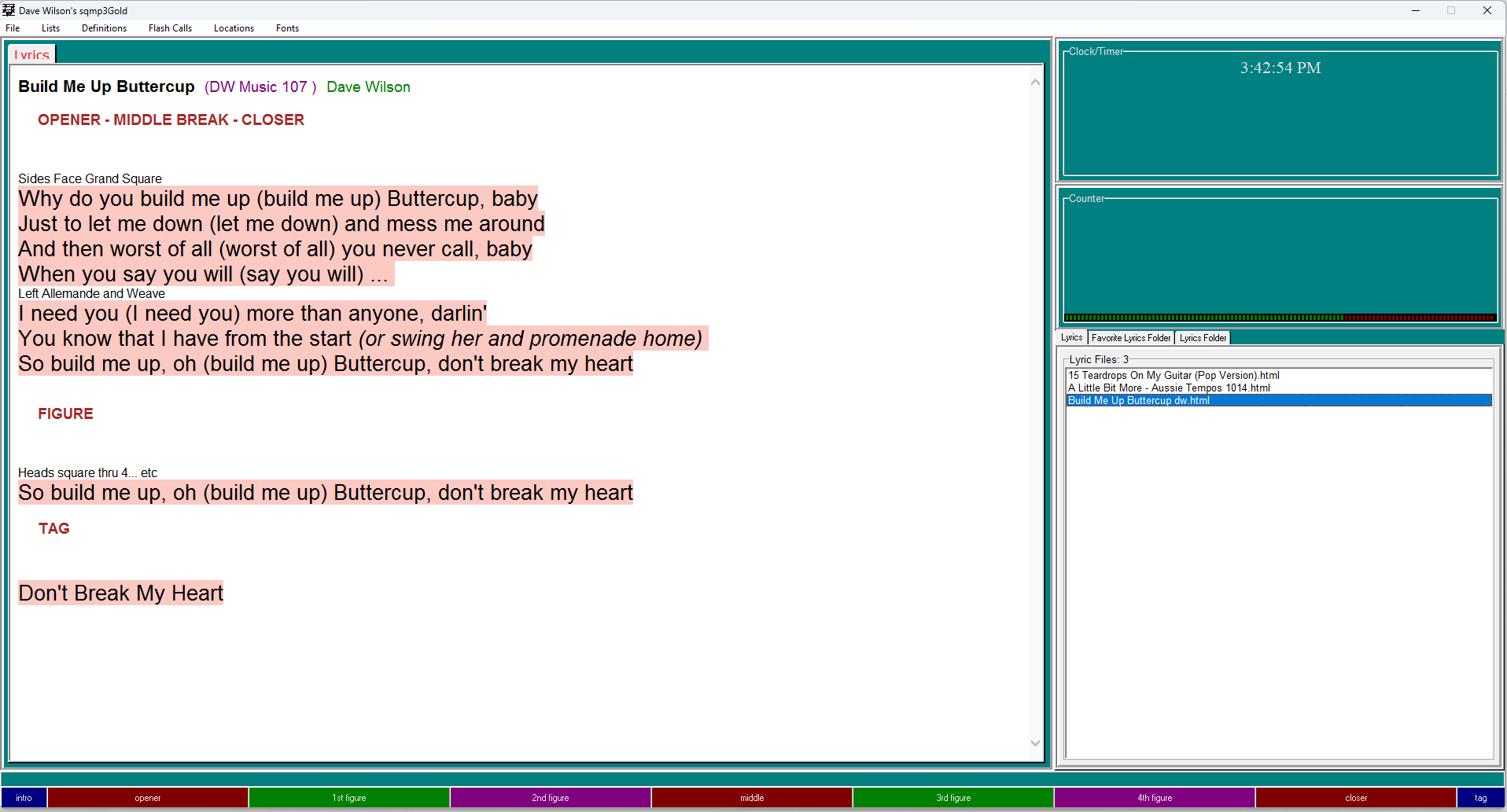 Lyrics Example
